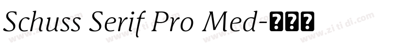 Schuss Serif Pro Med字体转换